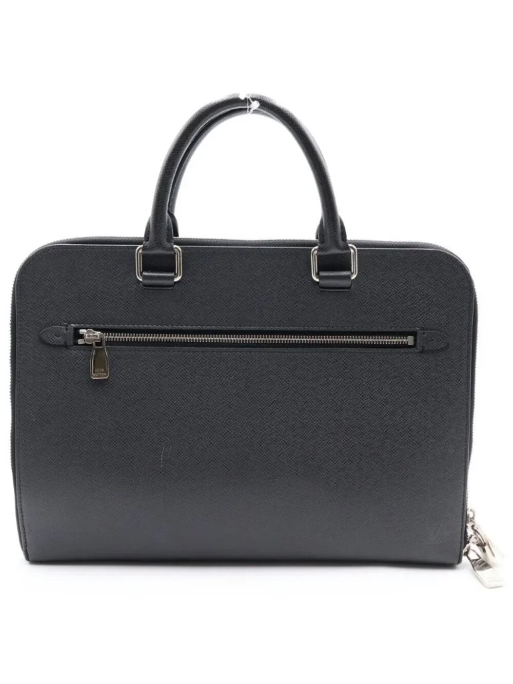 Louis Vuitton Taiga Porte Documents Slim Handbag Business Bag Black Leather